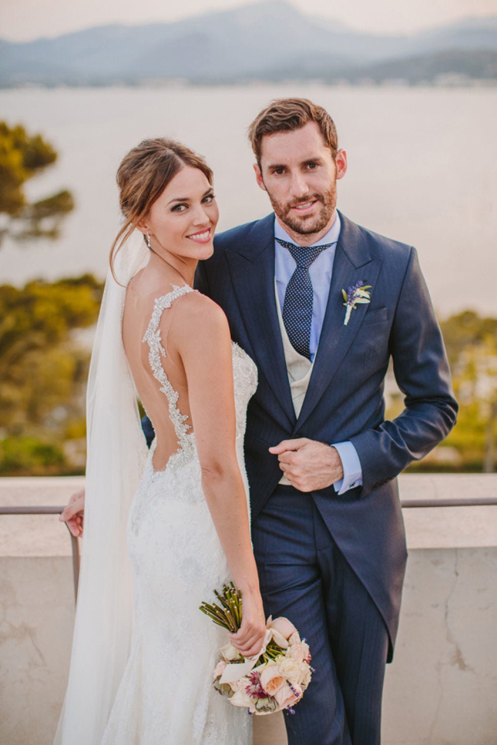 Clothing, Coat, Trousers, Dress, Photograph, Outerwear, Suit, Happy, Formal wear, Bridal clothing, 