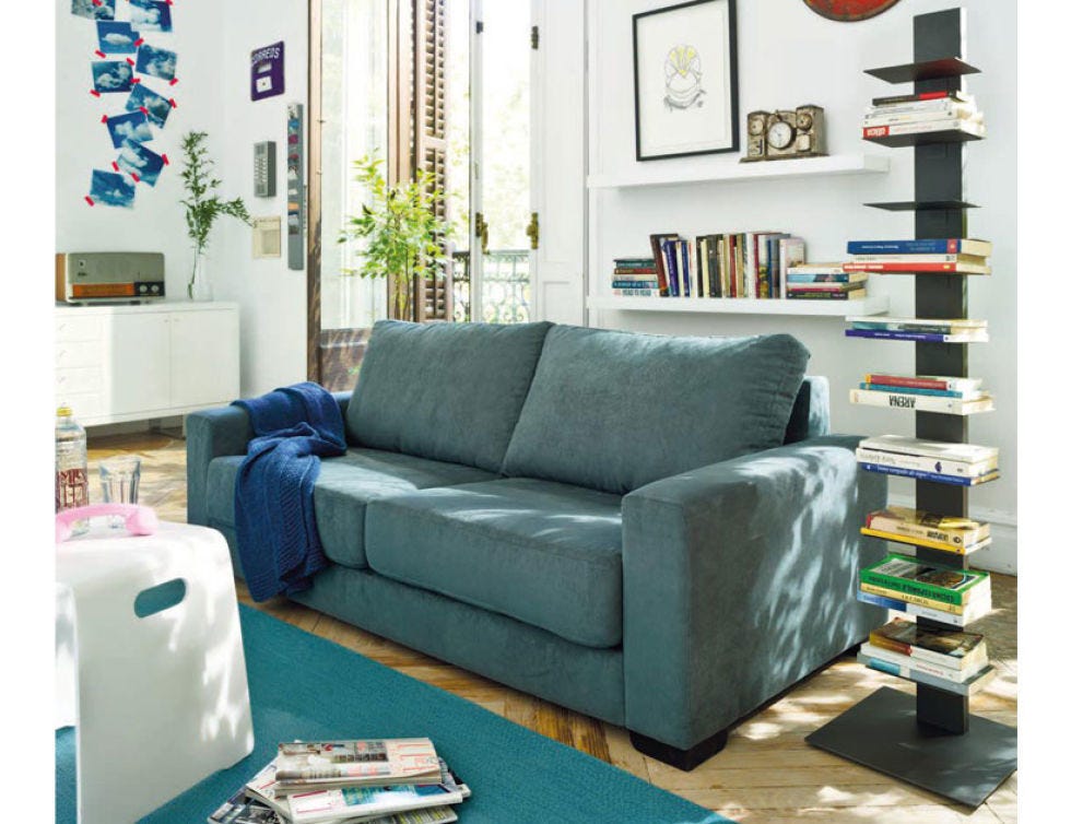 Blue, Room, Green, Interior design, Living room, Wall, Home, Furniture, Couch, Interior design, 