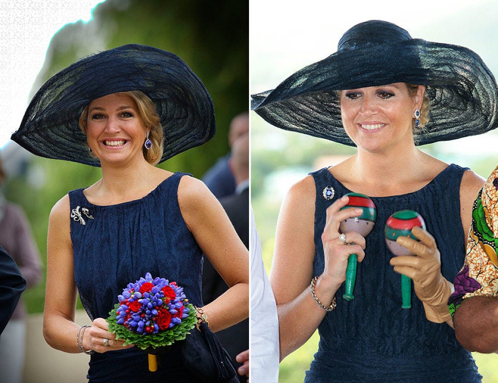 Clothing, Arm, Human, Smile, Hat, Dress, Facial expression, Fashion accessory, Headgear, Costume accessory, 