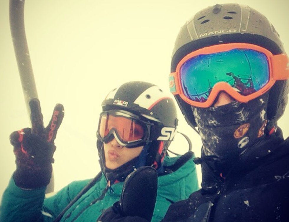 Clothing, Eyewear, Fun, Personal protective equipment, Recreation, Outerwear, Helmet, Winter, Leisure, Outdoor recreation, 