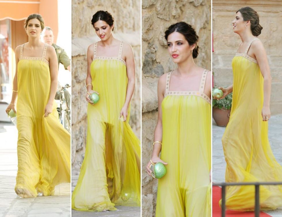sara carbonero, como una diosa griega de boda