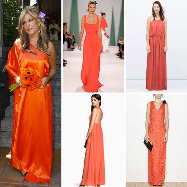 Clothing, Sleeve, Orange, Shoulder, Dress, Red, Textile, Pattern, Formal wear, Style, Clothing, Sleeve, Orange, Shoulder, Dress, Red, Textile, Pattern, Formal wear, Style,