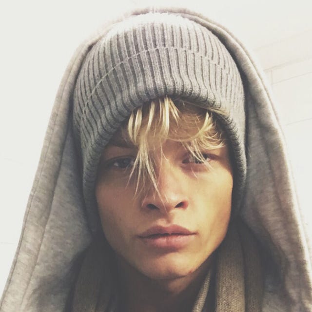 Lip, Cheek, Skin, Forehead, Eyebrow, Temple, Photography, Close-up, Hood, Beanie, 