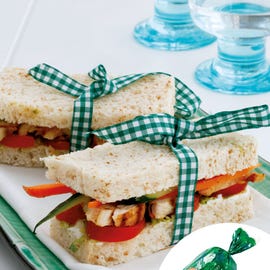 Food, Finger food, Sandwich, Cuisine, Ingredient, Dish, Glass, Dishware, Tableware, Recipe, 