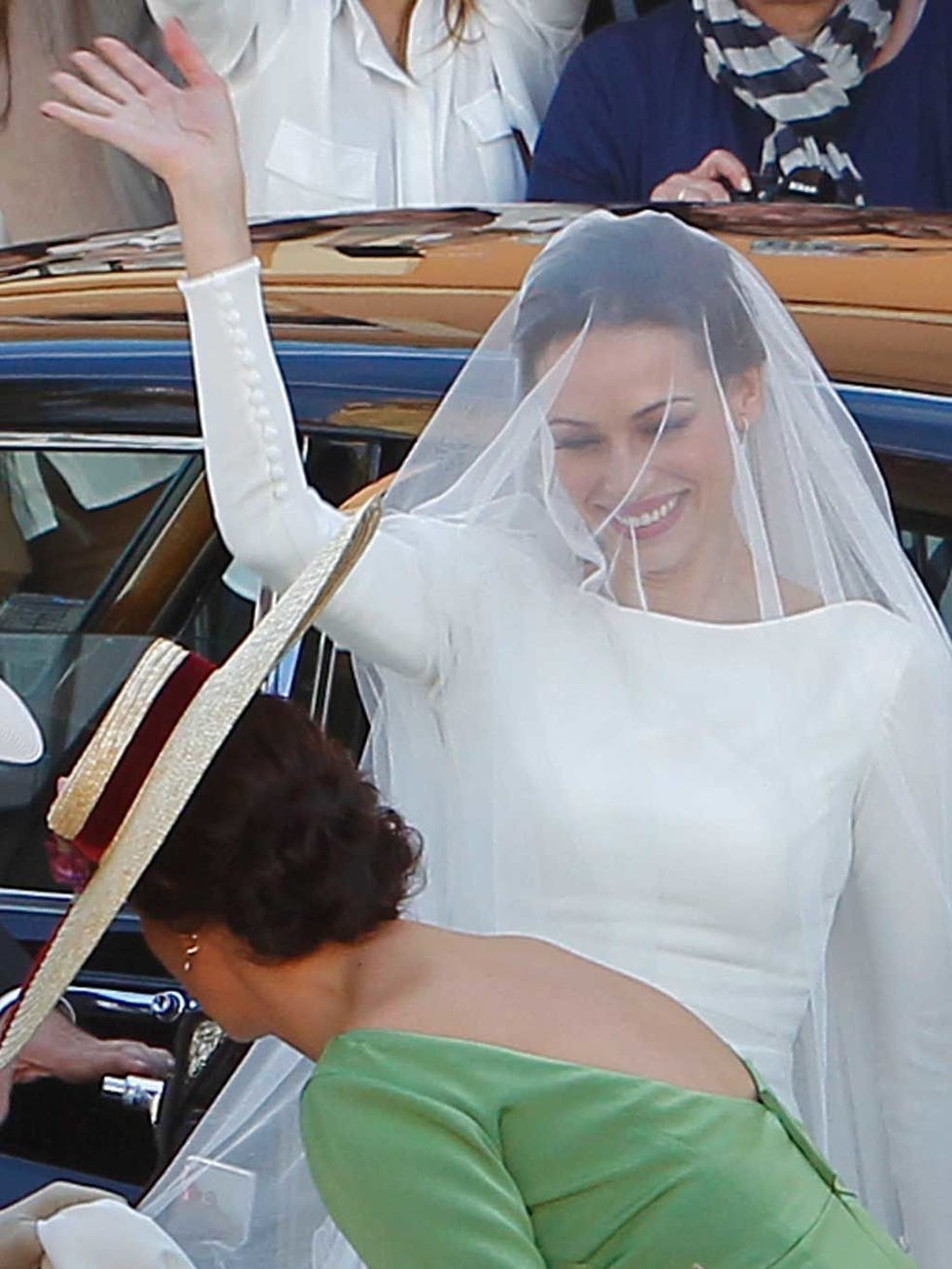 Bridal veil, Veil, Bridal clothing, Photograph, Happy, Bride, Wedding dress, Tradition, Formal wear, Ceremony, 