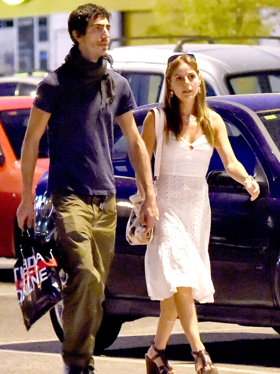 Clothing, Footwear, Land vehicle, Trousers, Dress, Shirt, Outerwear, Vehicle door, Street fashion, High heels, 