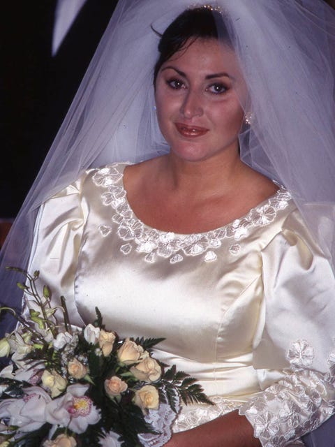 Clothing, Bridal veil, Bridal clothing, Veil, Eye, Bridal accessory, Shoulder, Dress, Photograph, Bouquet, 