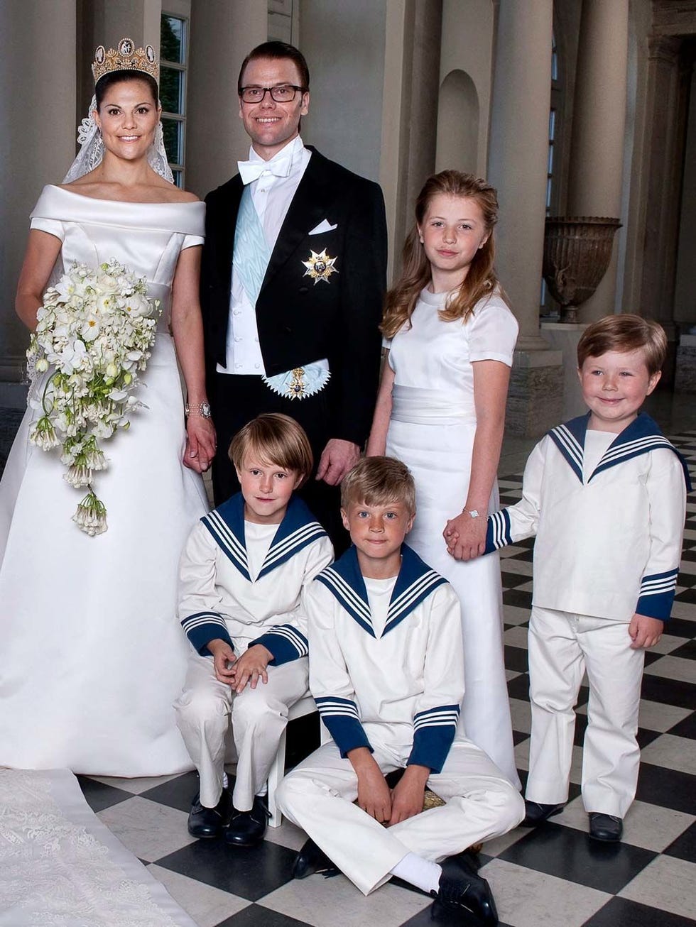 Clothing, Hair, People, Trousers, Dress, Photograph, White, Bridal clothing, Happy, Standing, 