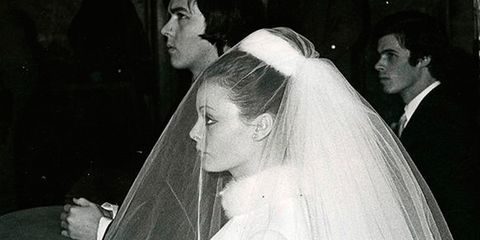 Face, Head, Bridal veil, Nose, Veil, Bridal clothing, Forehead, Photograph, Bride, Wedding dress, 