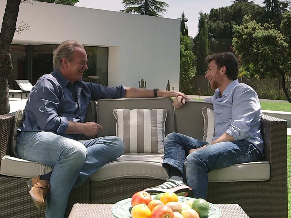 Leg, Sitting, Comfort, Fruit, Produce, Tableware, Natural foods, Outdoor furniture, Sharing, Fruit salad, 