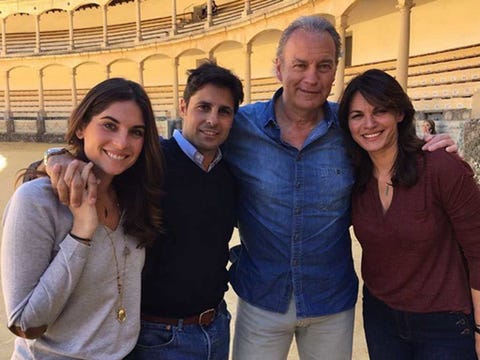 Head, Smile, Eye, Denim, Social group, Jeans, Happy, Facial expression, Friendship, Belt, 