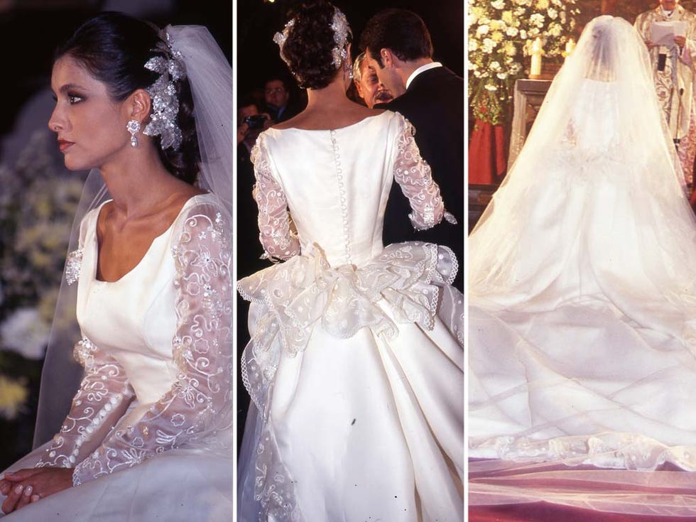 Clothing, Ear, Bridal clothing, Sleeve, Dress, Shoulder, Textile, Wedding dress, Photograph, Bridal accessory, 