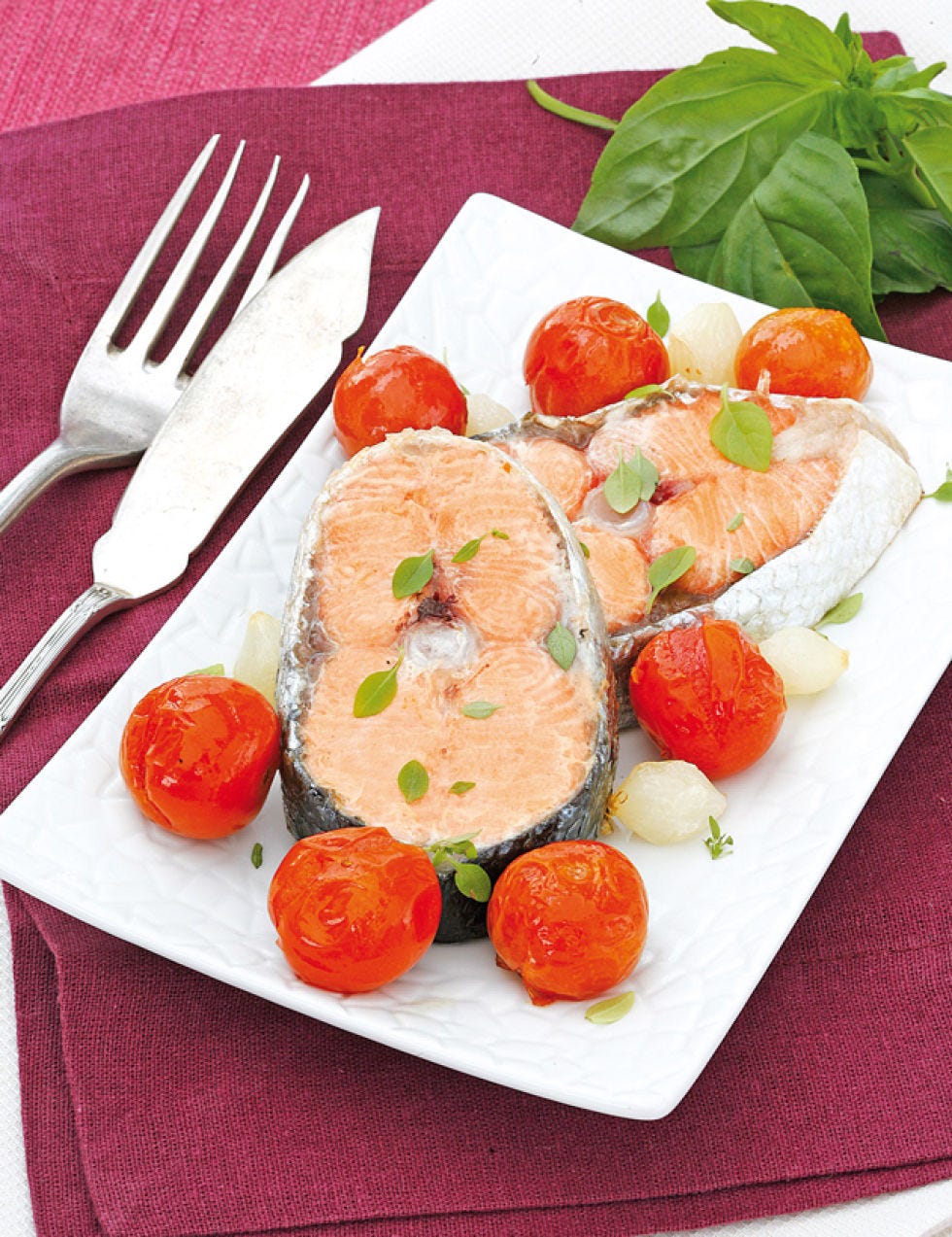 salmón al horno con matequilla