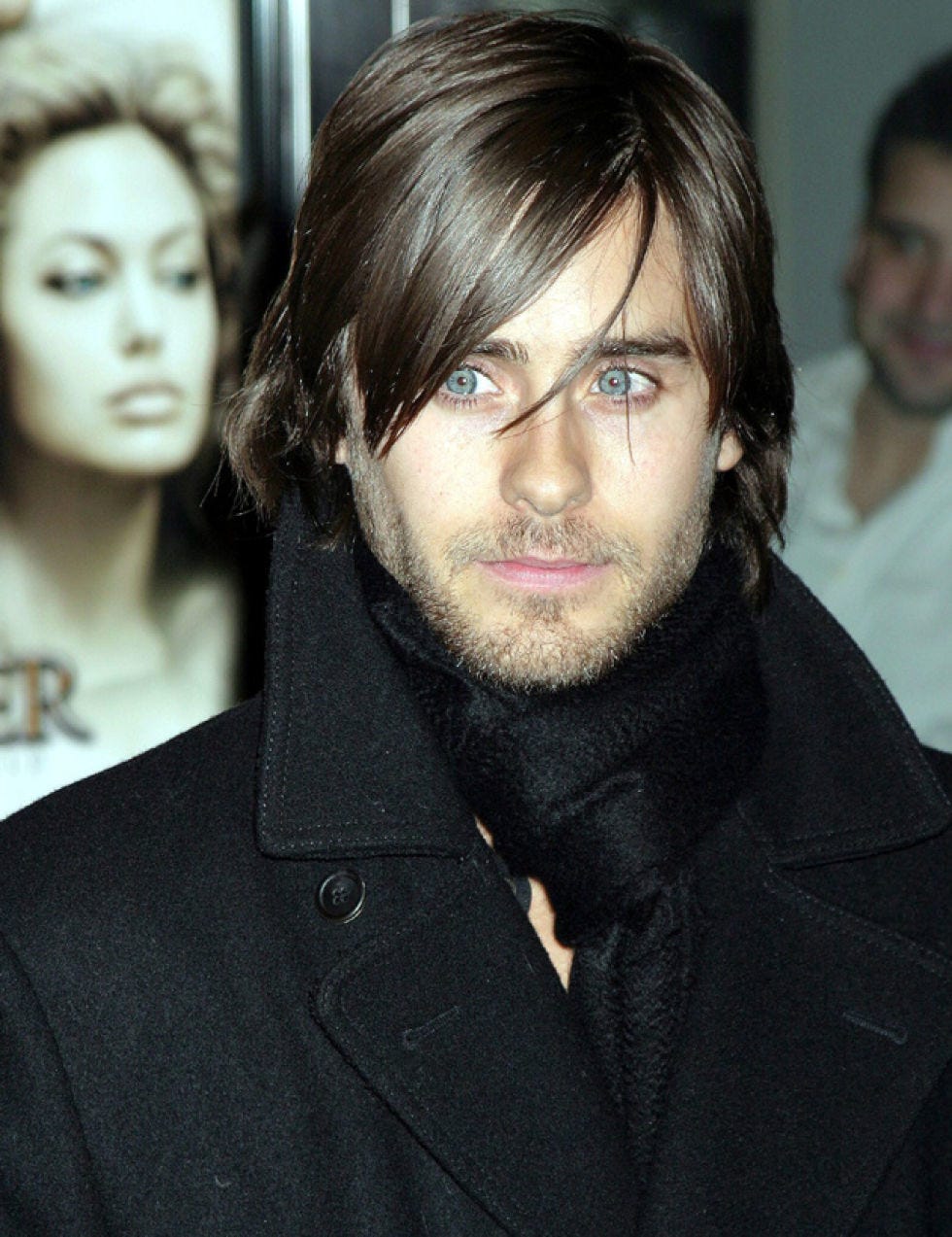 Nose, Mouth, Lip, Eye, Hairstyle, Chin, Eyebrow, Facial hair, Jaw, Collar, 