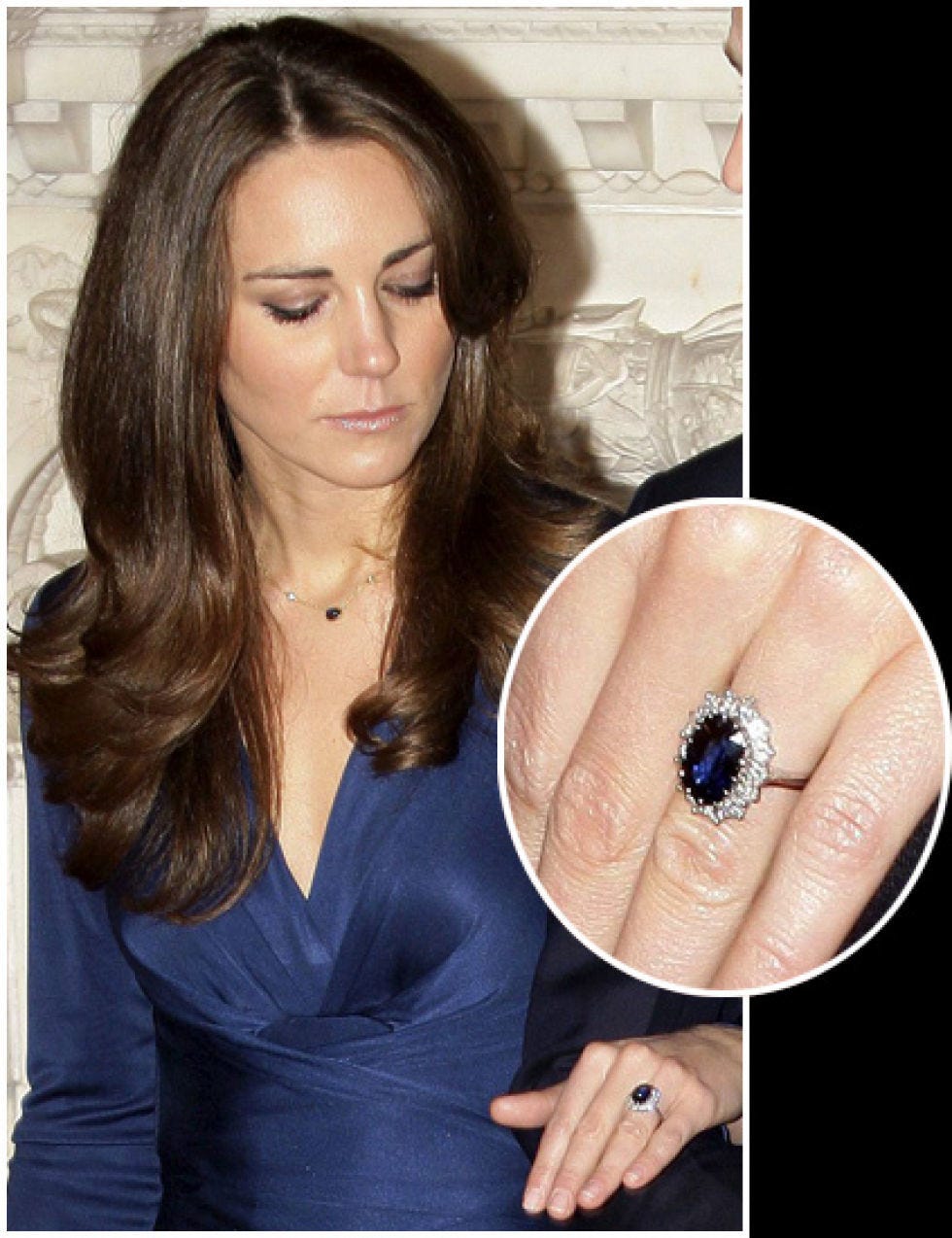 Kate Middleton con su anillo de compromiso