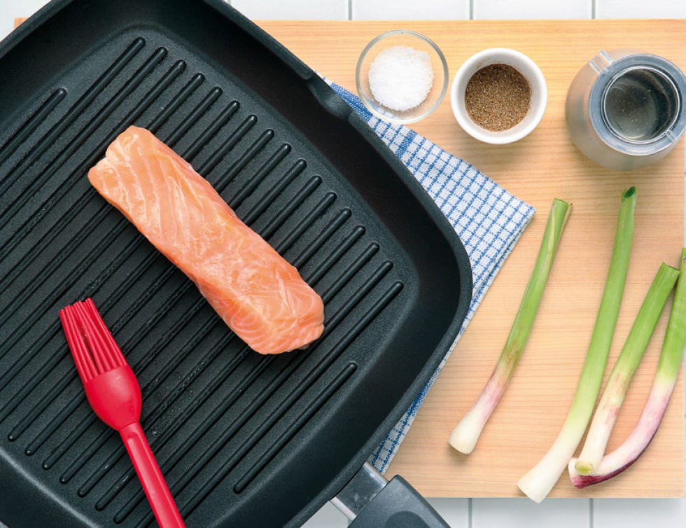 salmón a la parrilla con salmón