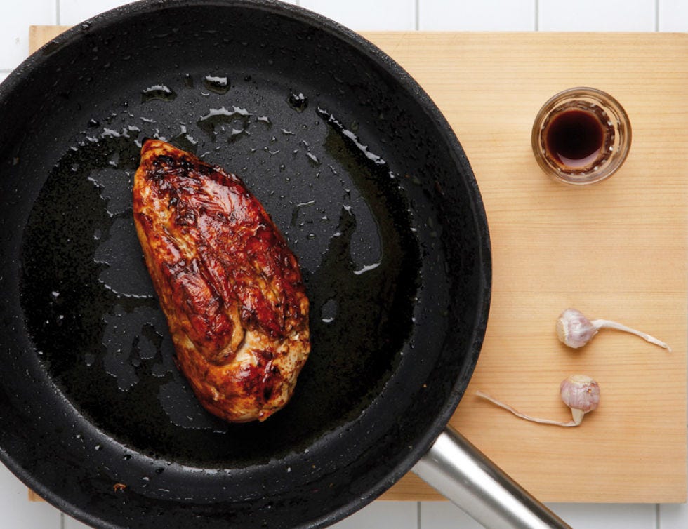 Wood, Food, Ingredient, Cooking, Cookware and bakeware, Recipe, Pan frying, Pork, Hardwood, Frying pan, 