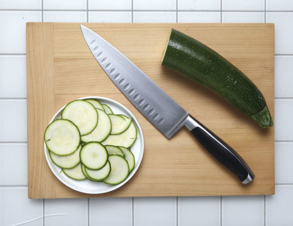 Green, Food, Dishware, Vegetable, Kitchen knife, Knife, Kitchen utensil, Produce, Blade, Cutlery, 