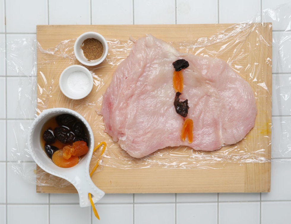 Food, Cuisine, Dish, Tableware, Serveware, Ingredient, Bowl, Peach, Animal product, Fish slice, 