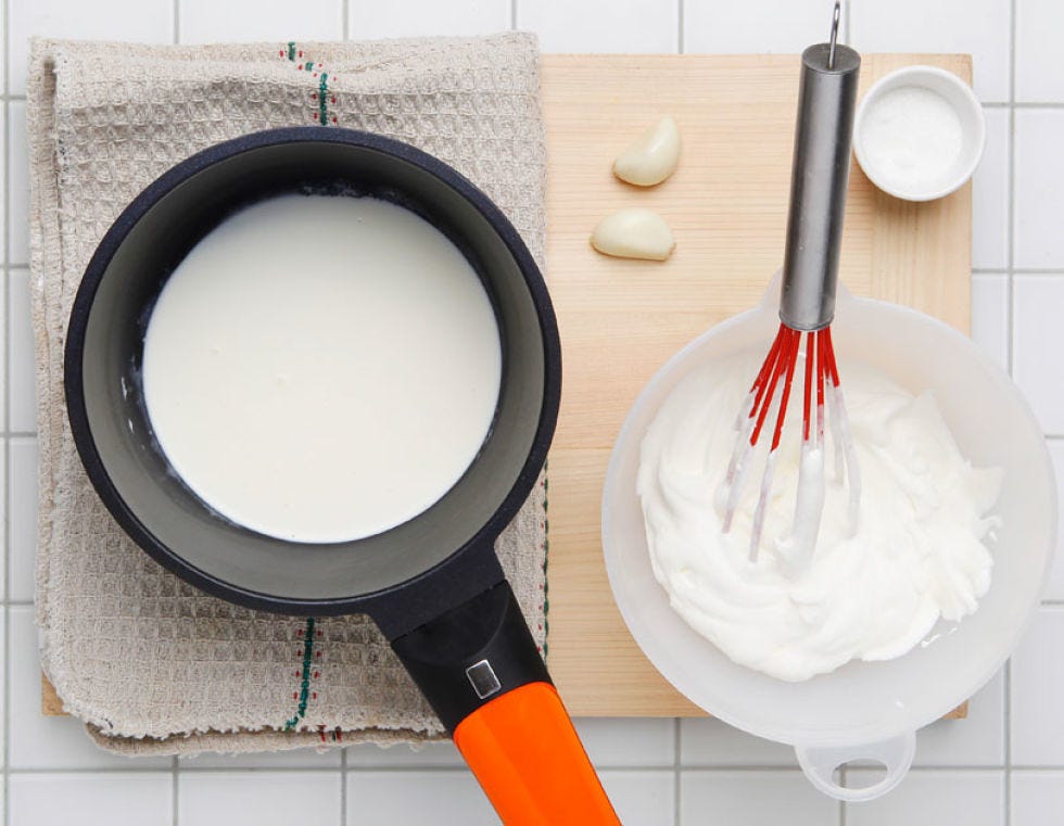 Ingredient, Whisk, Kitchen utensil, Dishware, Cookware and bakeware, Circle, Dairy, Cutlery, Frying pan, Spoon, 