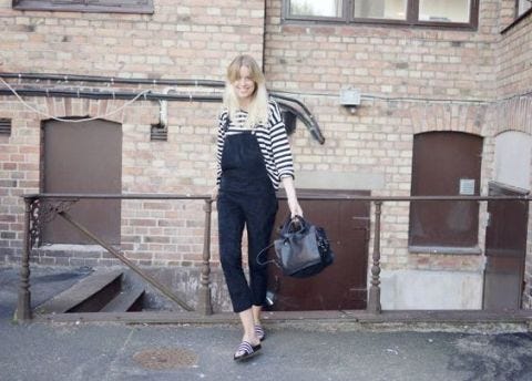 Clothing, Footwear, Shoulder, Brick, Bag, Joint, Outerwear, Style, Street fashion, Wall, 