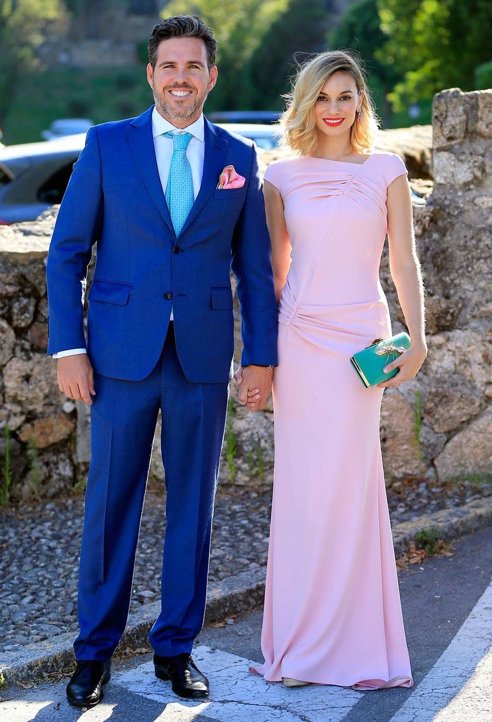 Clothing, Blue, Smile, Coat, Trousers, Dress, Shirt, Photograph, Suit, Outerwear, 