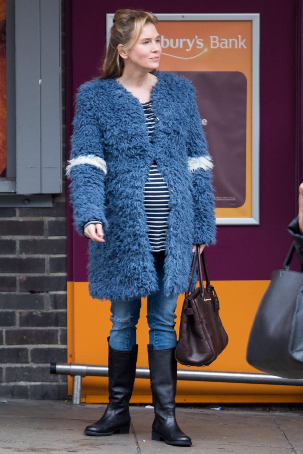 Clothing, Footwear, Brown, Textile, Joint, Outerwear, Style, Bag, Street fashion, Boot, 