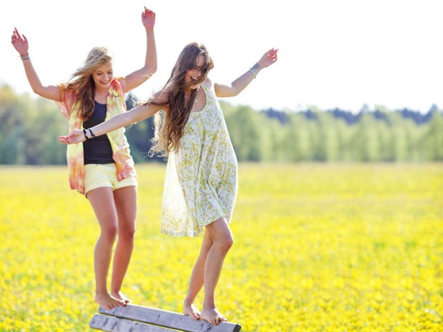 Fun, Happy, Human leg, Rejoicing, People in nature, Dress, Summer, Facial expression, Leisure, Field, 