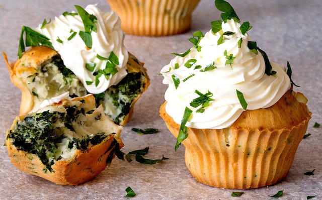 muffins de espinacas