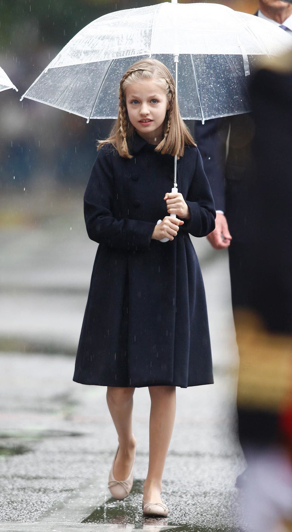 Umbrella, Street fashion, Clothing, Fashion, Outerwear, Coat, Footwear, Fashion accessory, Overcoat, Rain, 