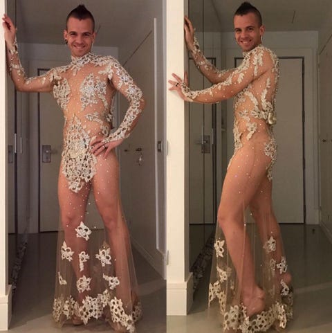 david muñoz, en "versión nochevieja" con el vestido de cristina pedroche