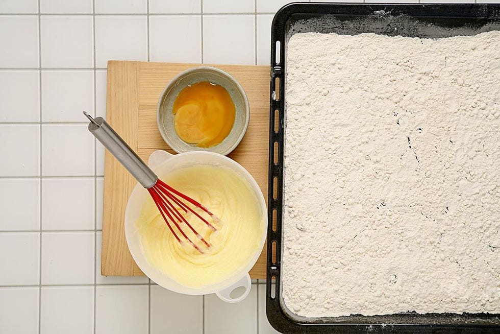 Food, Ingredient, Cuisine, Kitchen utensil, Recipe, Cookware and bakeware, Peach, Dish, Meal, Rectangle, 