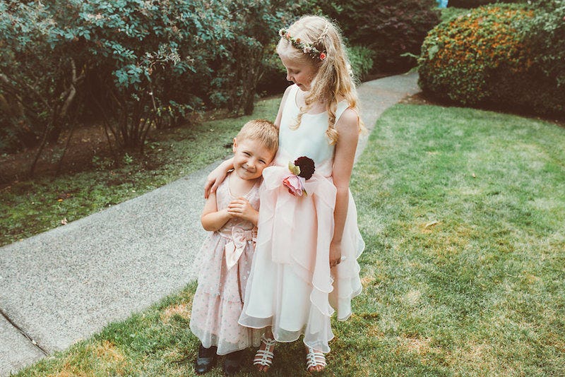 Nose, Human, Human body, Dress, People in nature, Baby & toddler clothing, Child, Love, Baby, Garden, 