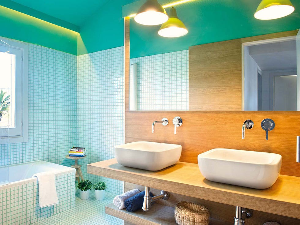 decoracion con espejos bano