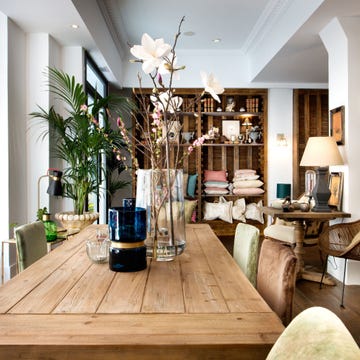 Wood, Lighting, Interior design, Room, Floor, Ceiling, Table, Interior design, Furniture, Hardwood, 