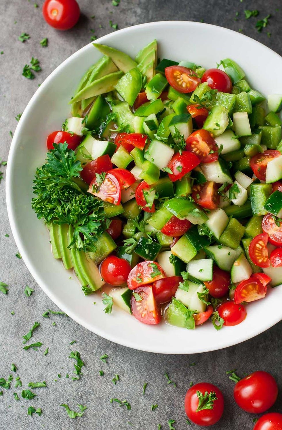 Dish, Food, Garden salad, Vegetable, Salad, Cuisine, Ingredient, Israeli salad, Tomato, Vegetarian food, 