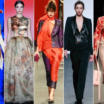 Human, Red, Style, Fashion model, Waist, Fashion, Blazer, Thigh, Fashion show, Fashion design, 