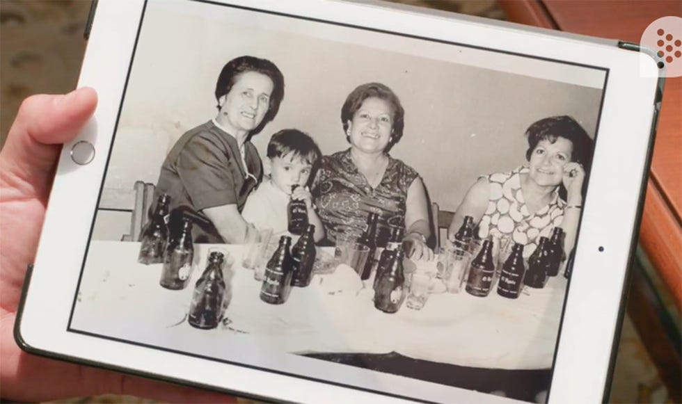 Head, Photograph, Bottle, Photography, Glass bottle, Paper product, Vintage clothing, Photographic paper, Collection, 