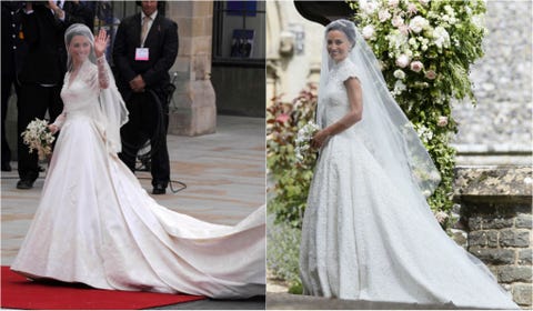Diferencias en la bodas de Pippa y Kate Middleton Diferencias en la bodas de Pippa y Kate Middleton