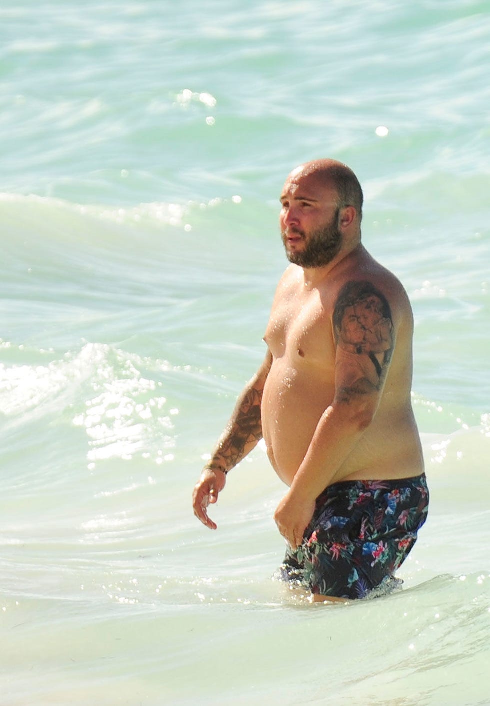 Barechested, Vacation, Fun, Beach, Skin, Summer, Sea, Water, Wave, Chest, 