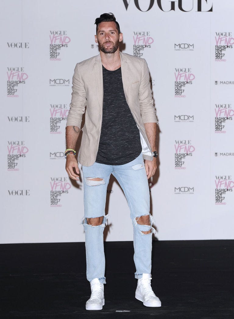White, Clothing, Fashion, Outerwear, Footwear, Carpet, Human, Fashion design, Shoe, Suit, 