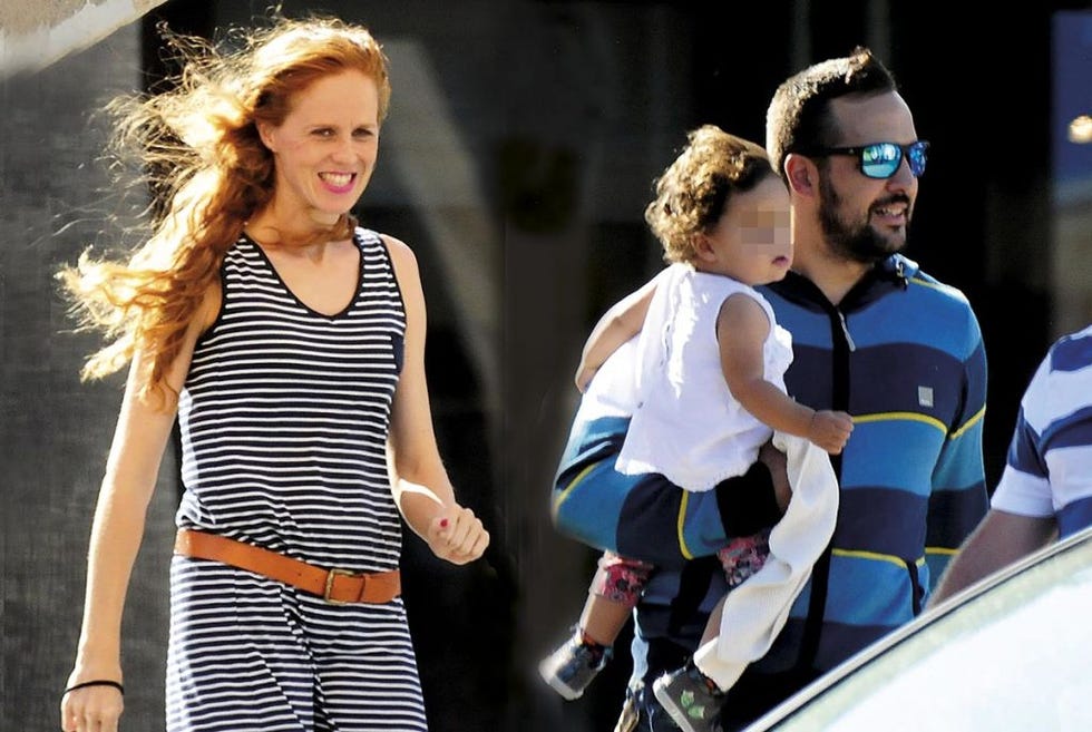 María Castro con su chico y su novio