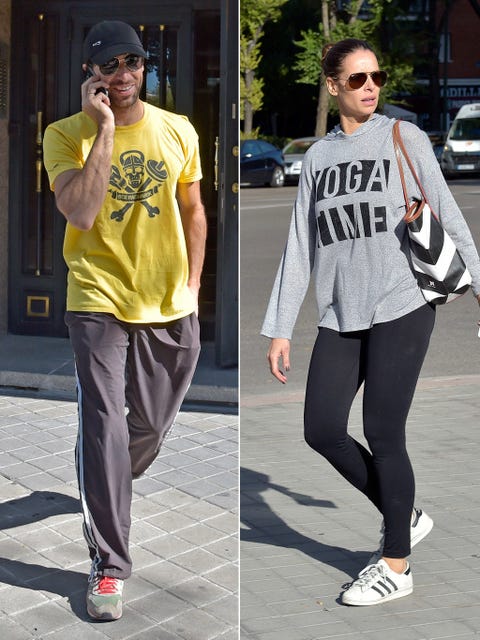 Clothing, Street fashion, Sportswear, Footwear, Snapshot, sweatpant, Fashion, Shoe, Yellow, Tights, 