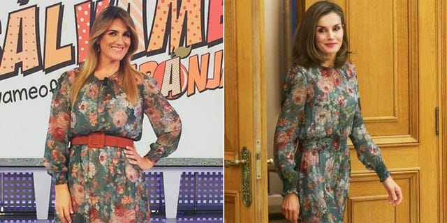 Carlota Corredera y la reina Letizia con el mismo vestido de Zara