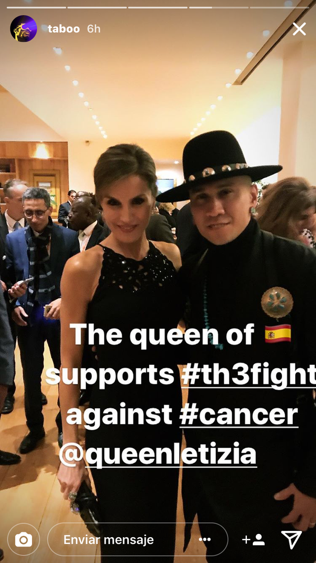La Reina Letizia con Taboo Nawasha, el dj de The Back Eyed Peas