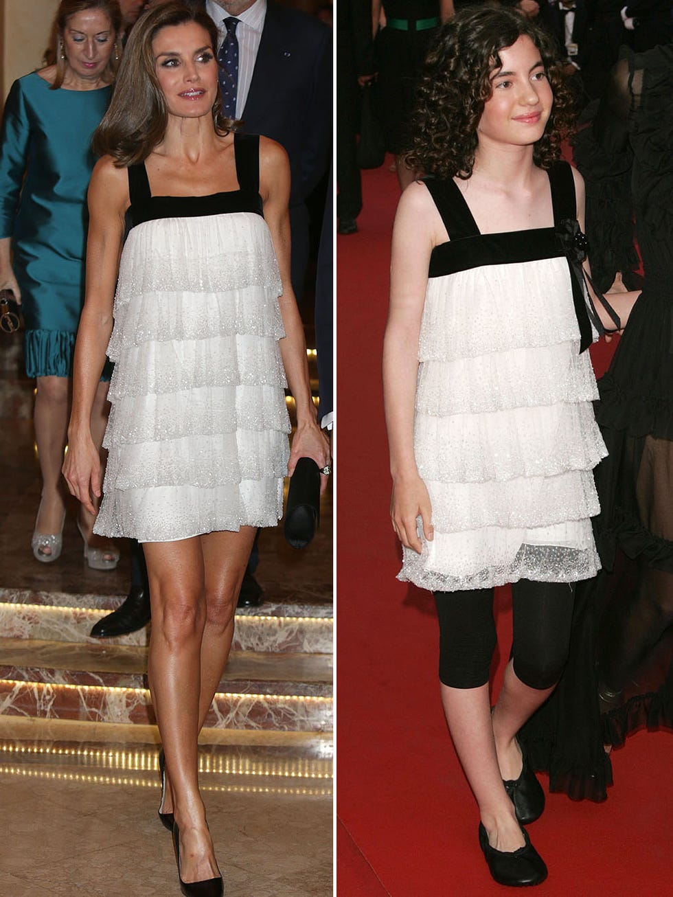 Clothing, White, Fashion model, Dress, Cocktail dress, Fashion, Shoulder, Haute couture, Footwear, Black-and-white, 