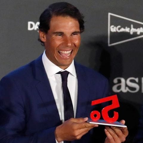 La reina Letizia y Rafa Nadal en la Gala As 2017