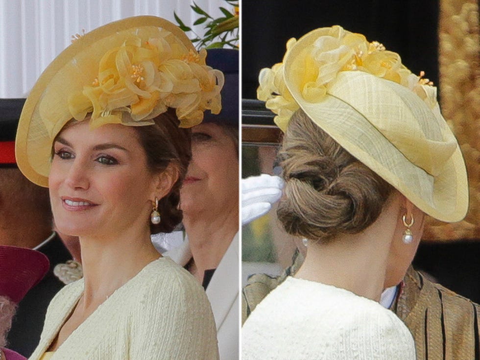 Hair, Clothing, Hat, Yellow, Fashion accessory, Hairstyle, Headgear, Sun hat, Headpiece, Bridal accessory, 