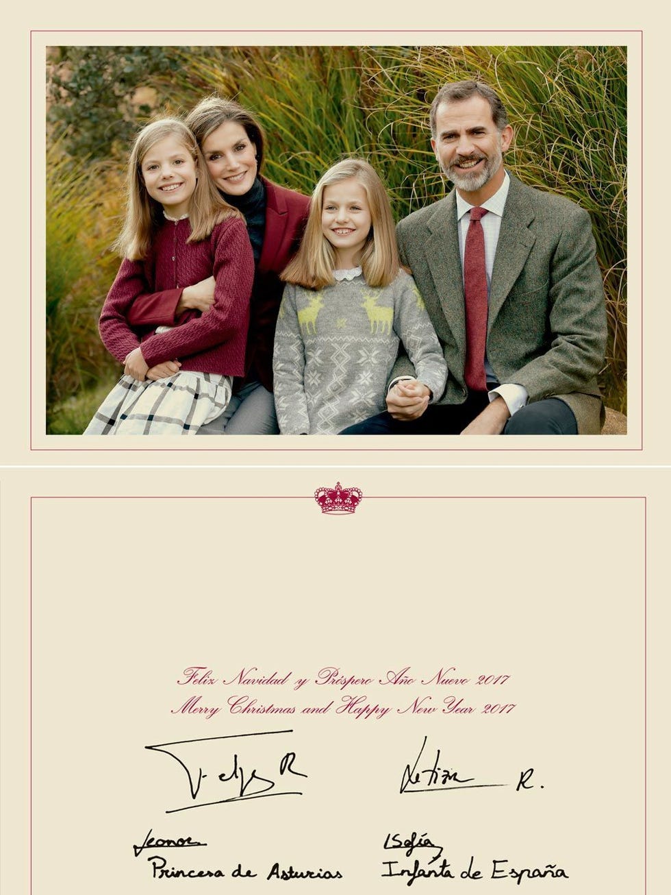 felicitación de navidad 2016 de los reyes felipe y letizia