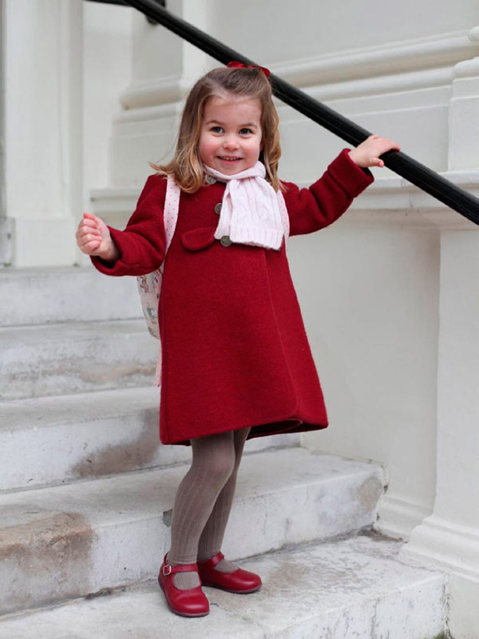 Carlota de Cambridge en su primer día de guardería
